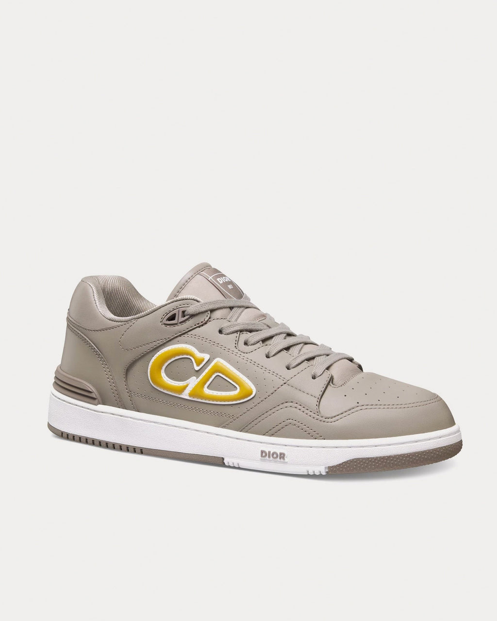 B57 Low-Top Sneakers in Taupe with Yellow CD Signature