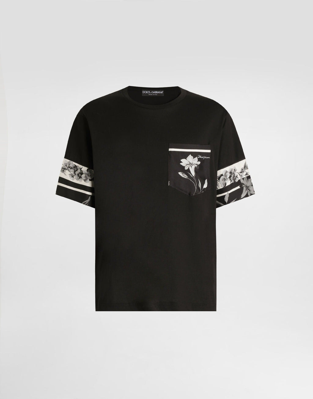 DG Cotton and Silk T-Shirt with Print