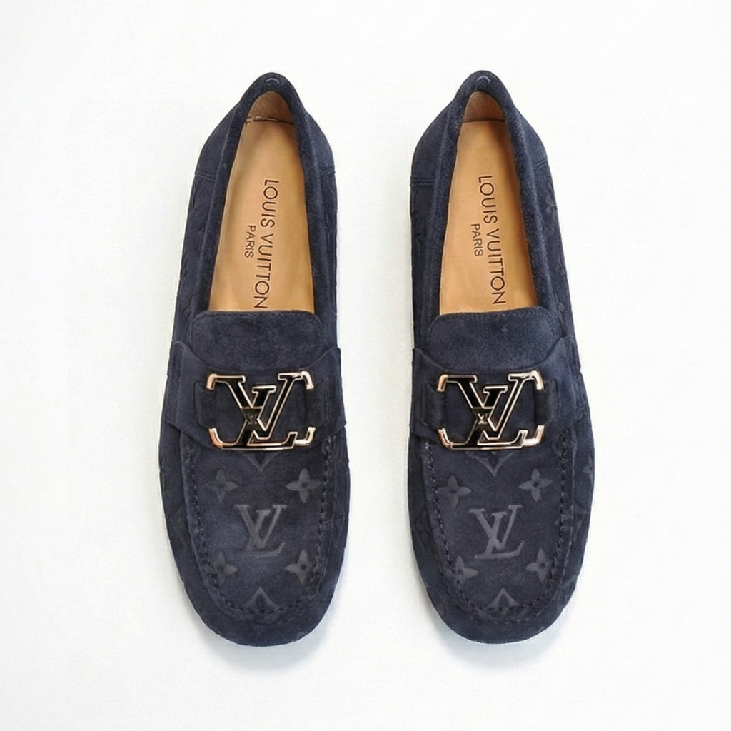 Monogram Suede Driving Moccasins