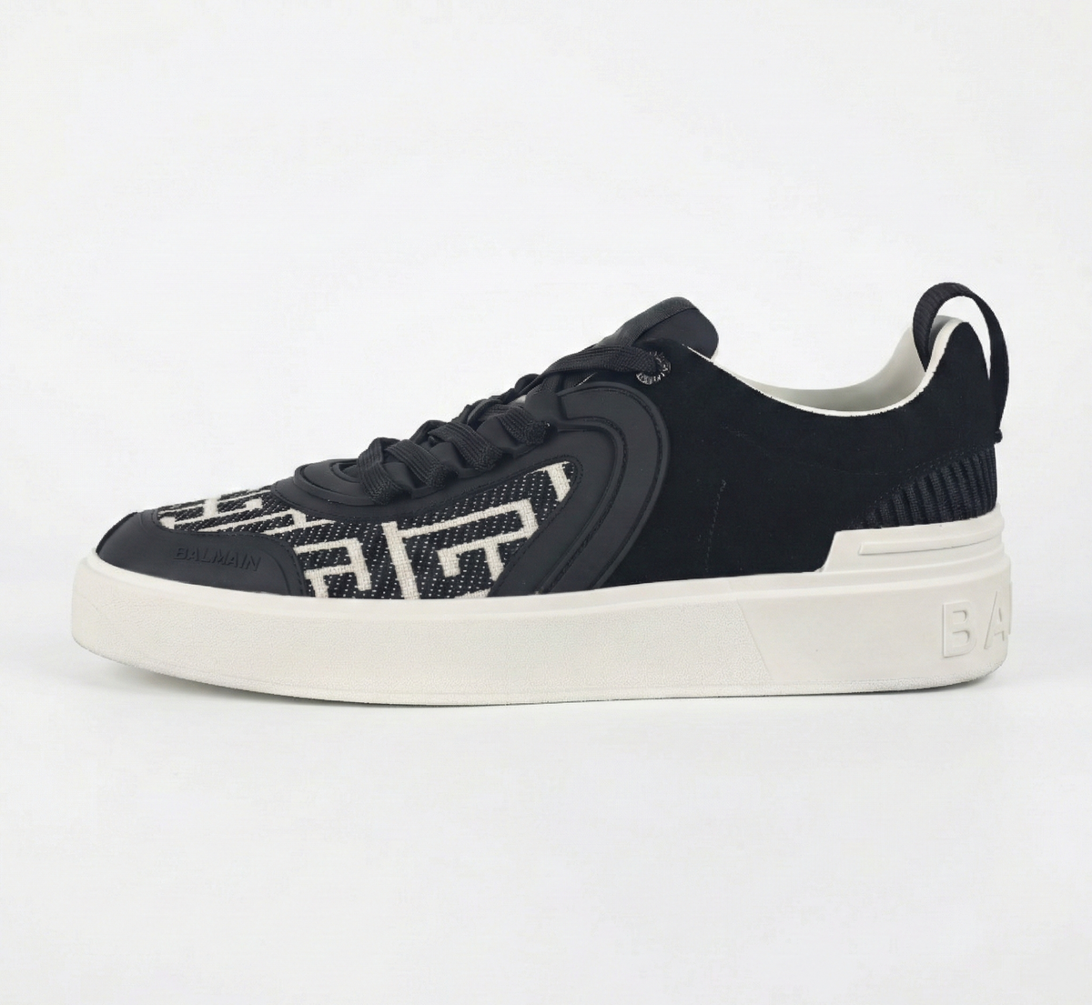 B-Court Sneakers in Black & Ivory Monogram