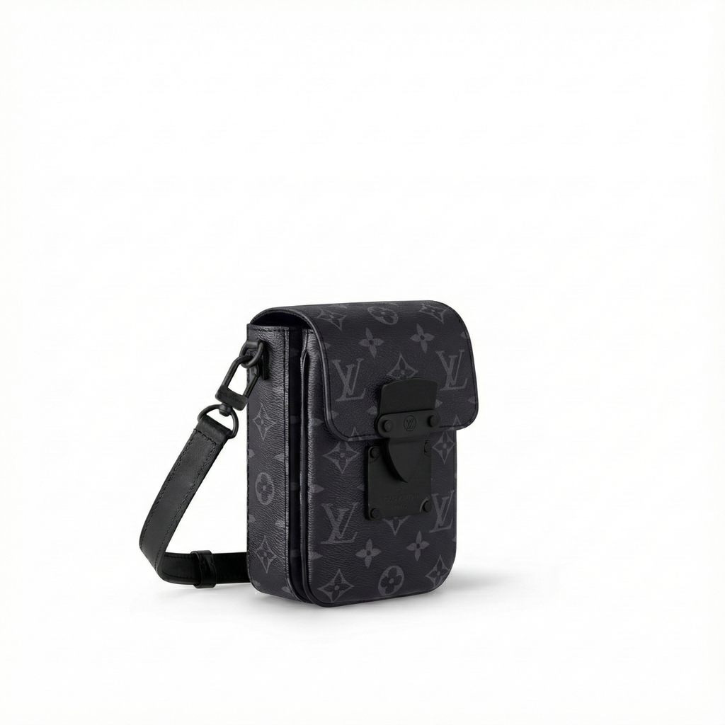 Monogram Eclipse Mini Utility Crossbody Bag (Black/Grey)
