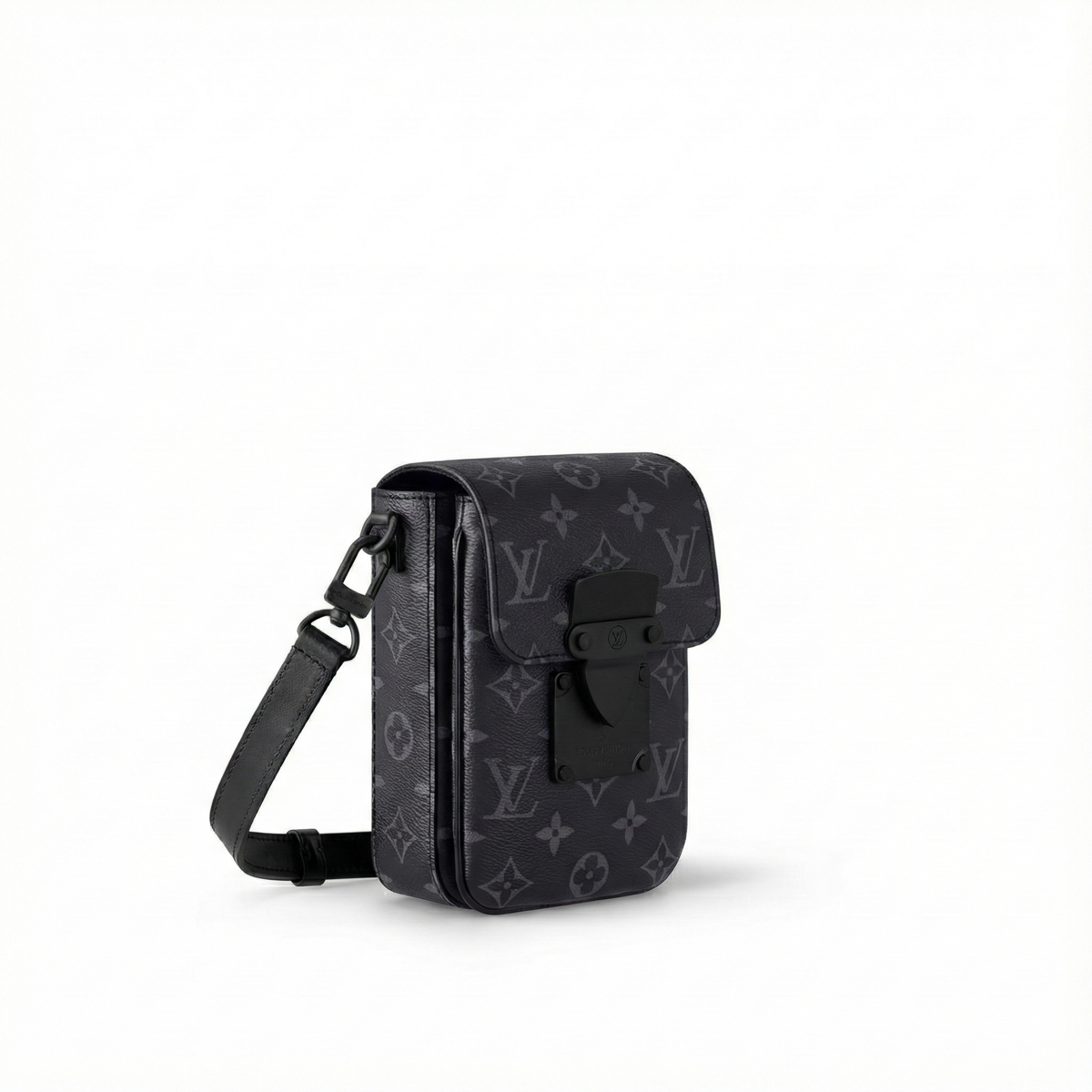 Monogram Eclipse Mini Utility Crossbody Bag (Black/Grey)