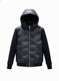 Hybrid Down Jacket with Knit Sleeves