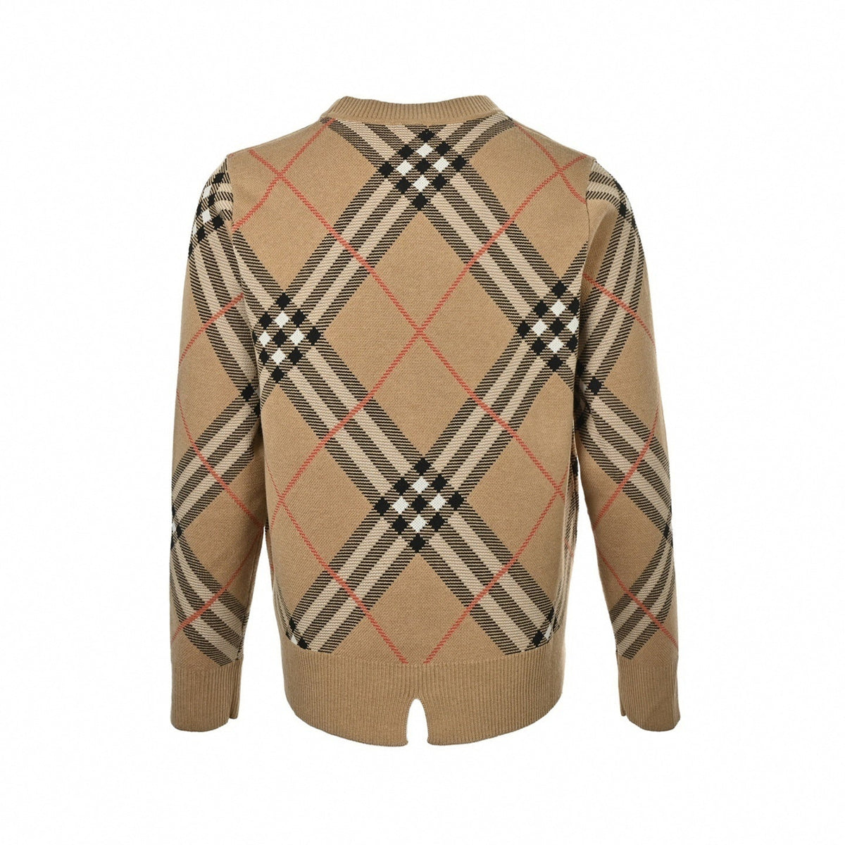 Check Argyle Intarsia Cashmere Blend Sweater