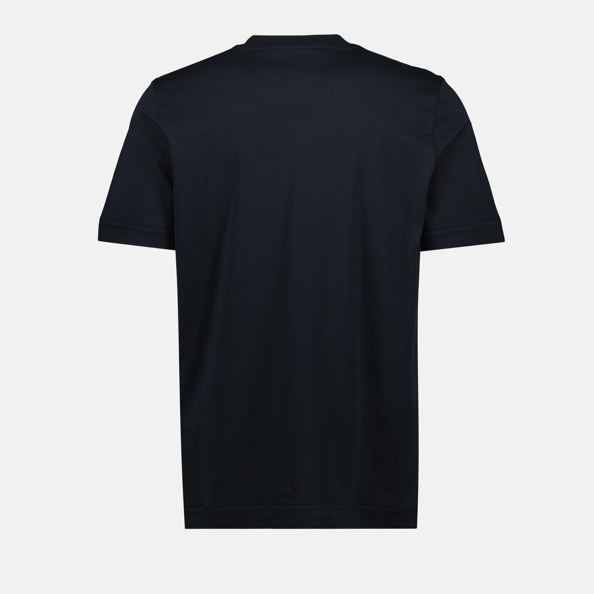 Leather Logo Cotton T-Shirt