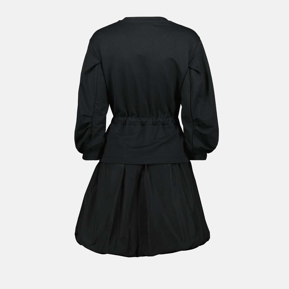Drawstring Waist Peplum Mini Dress