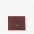 Saffiano Leather Card Holder – Burgundy