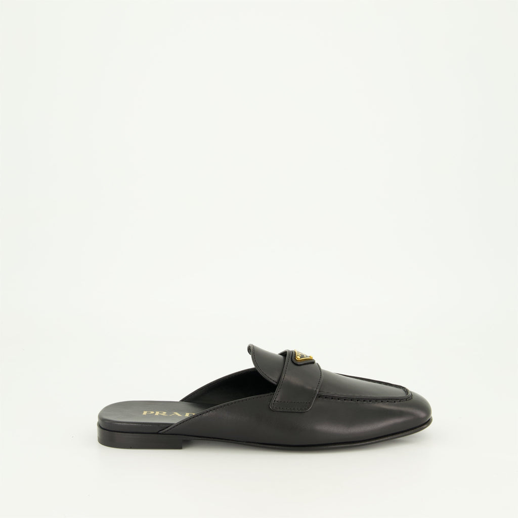 Leather Loafer Mules