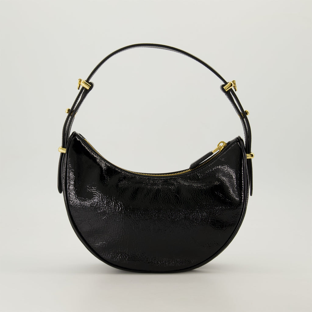 Patent Leather Shoulder Bag (Black)