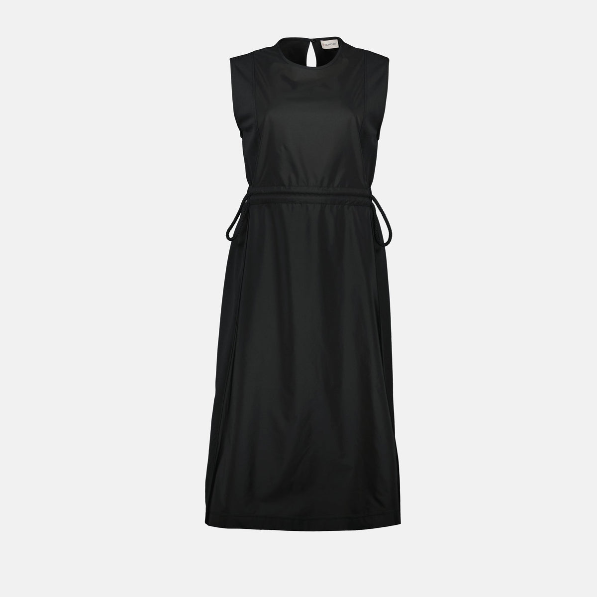 Sleeveless Drawstring Waist Midi Dress