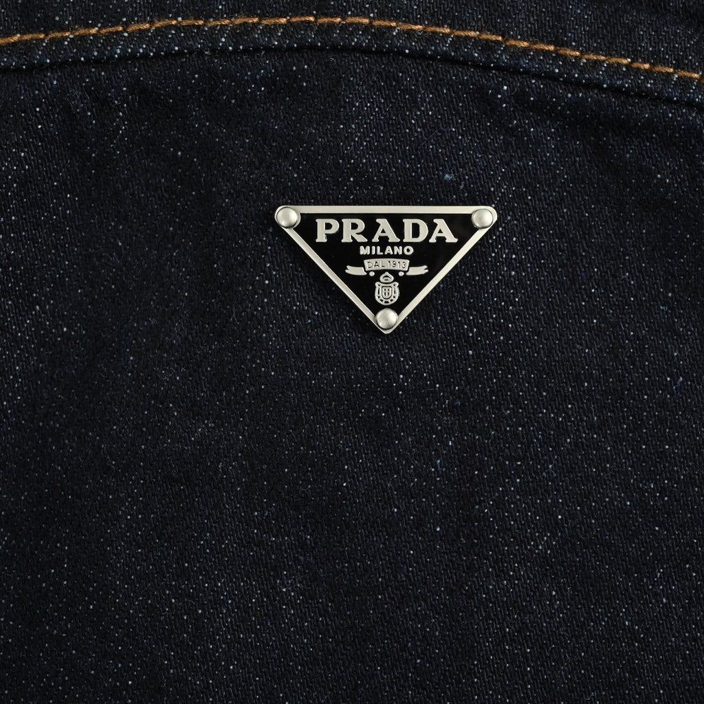 Triangle Logo Back Denim Shirt Jacket