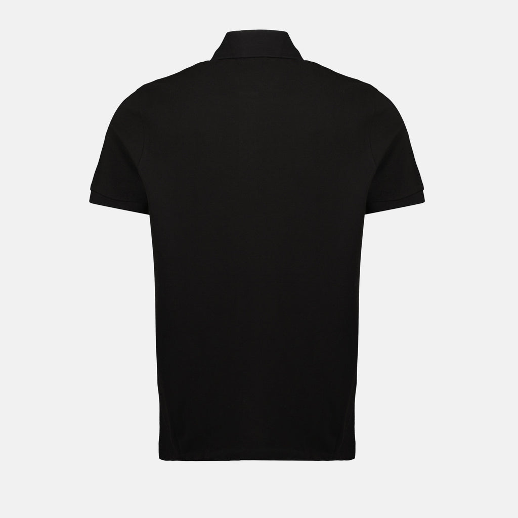 Black Polo Shirt with Tonal Logo