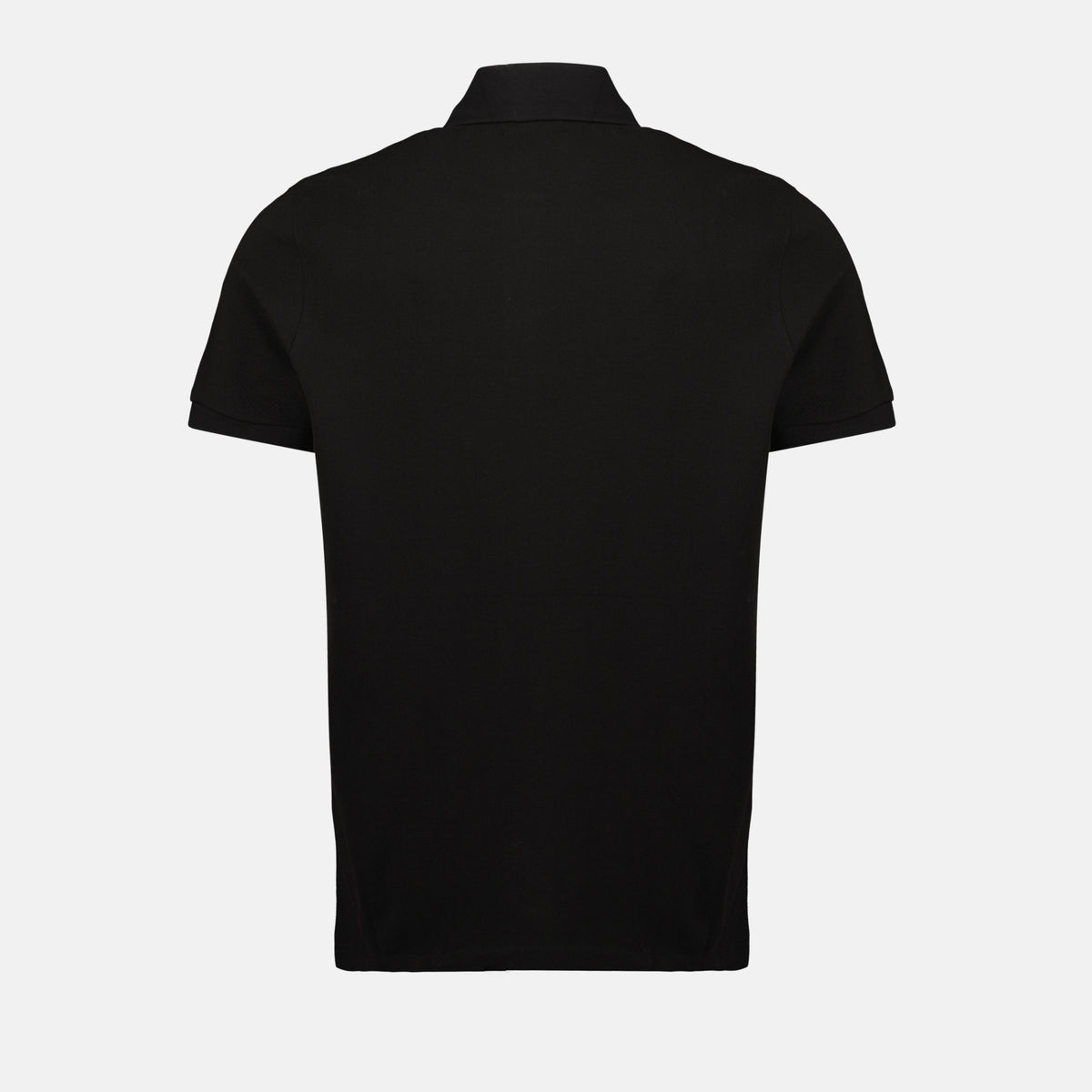 Black Polo Shirt with Tonal Logo