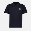 Givenchy Navy Polo Shirt with Embroidered Monogram Logo