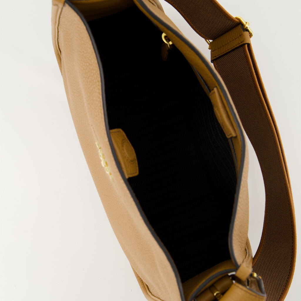Leather Shoulder Bag (Tan)