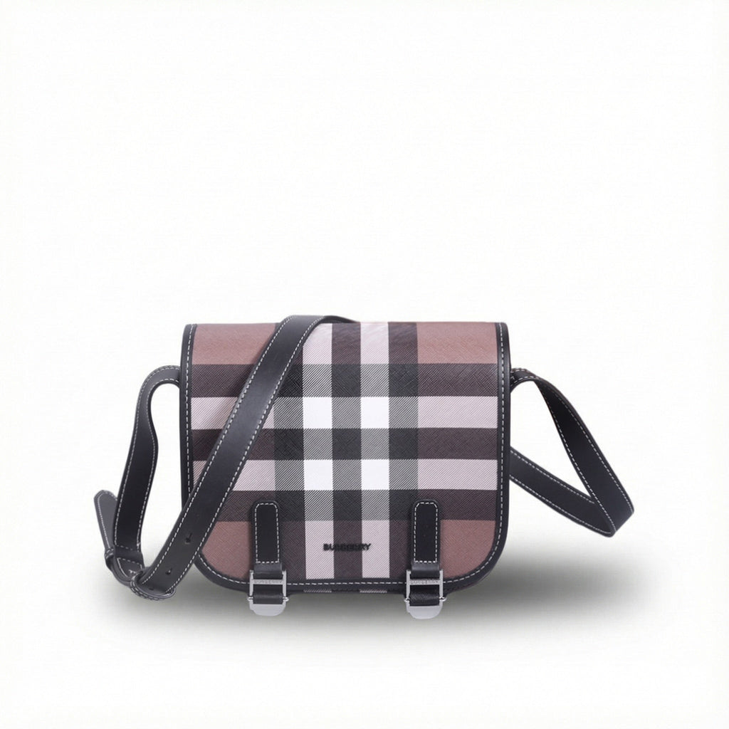 Check Crossbody Messenger Bag