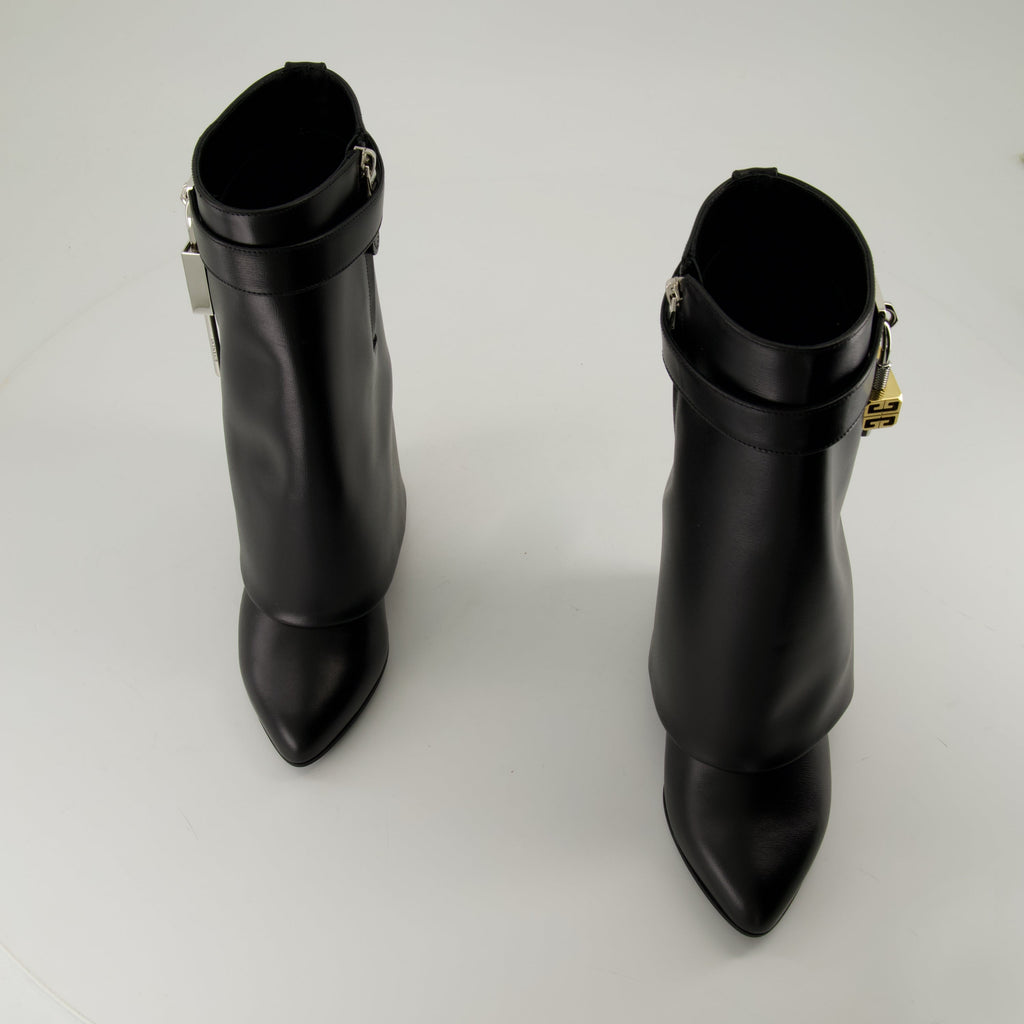 Shark Lock Wedge Boots