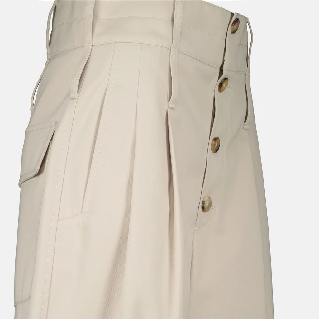 Leg Button-Front Trousers