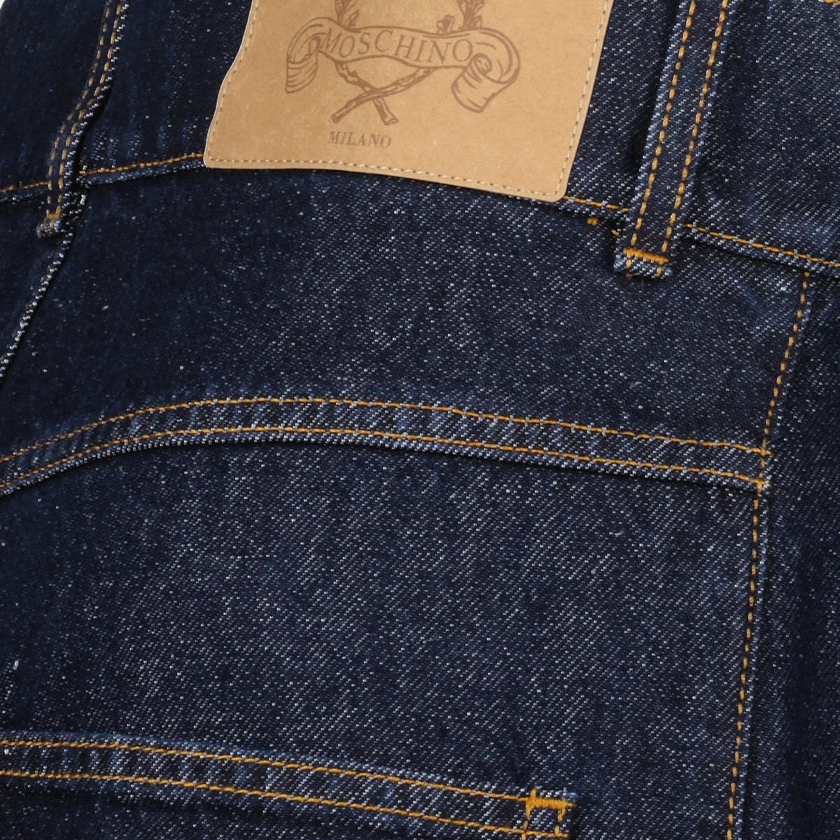 Straight-Leg Denim Jeans