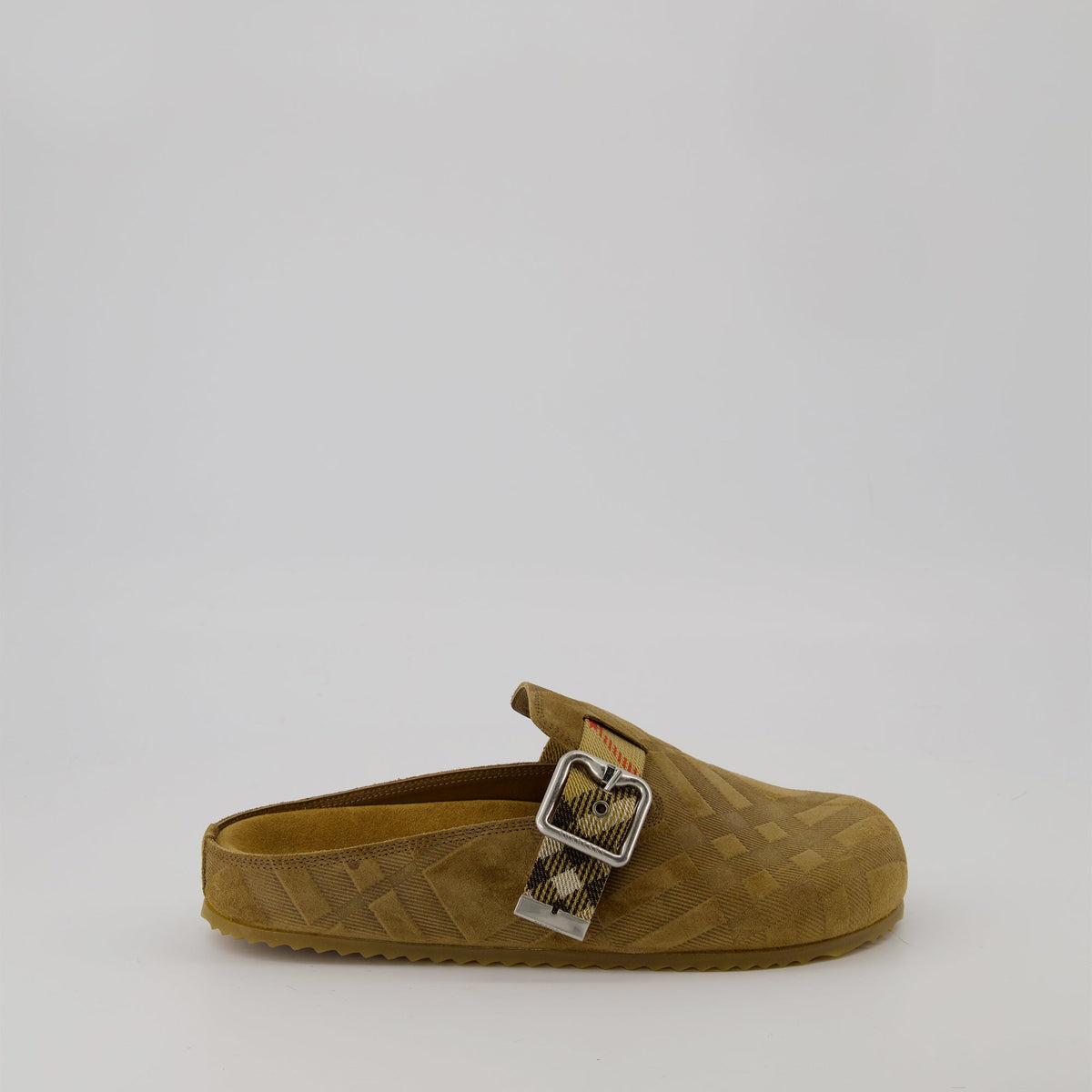Check Buckle Clogs