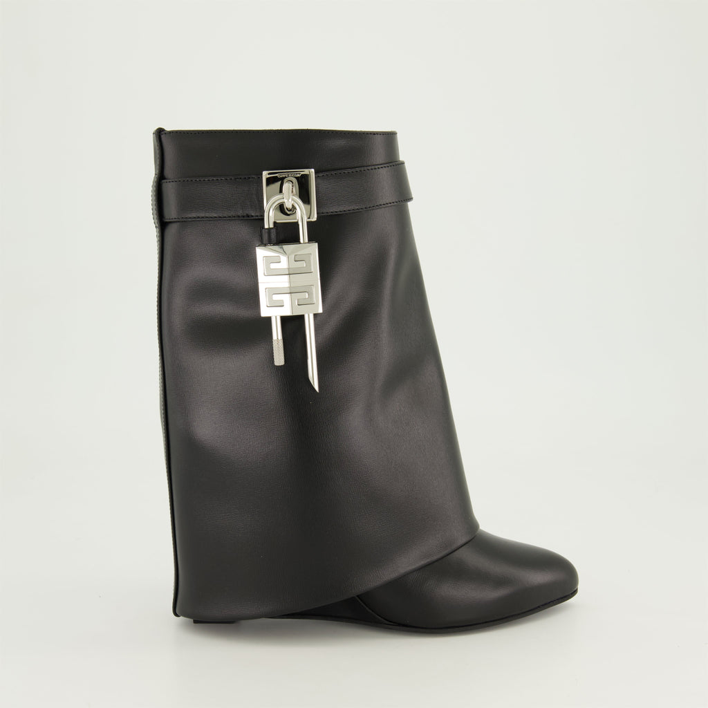 Shark Lock Wedge Boots