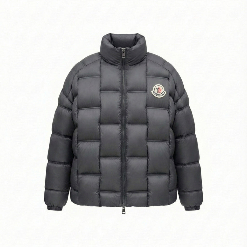 Square Quilted Embossed Back Puffer Jacket