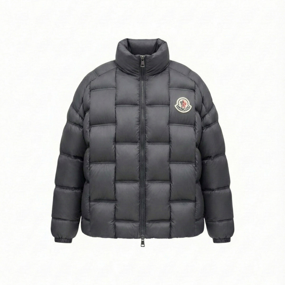 Square Quilted Embossed Back Puffer Jacket