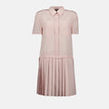 Striped Pleated Shirt Dress