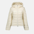 Cream Lightweight Hooded Down Jacket