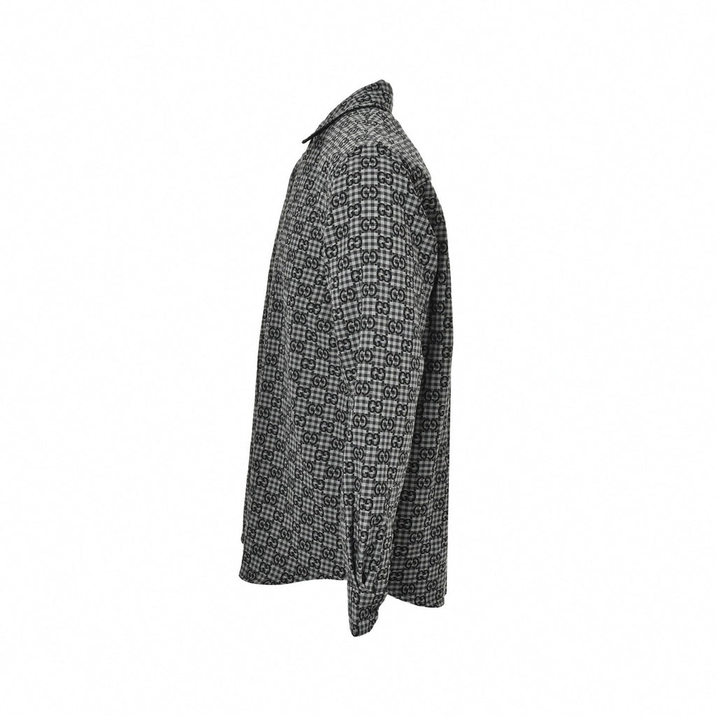GG Gingham Check Flannel Shirt