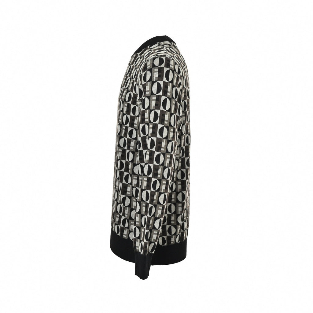 Graphic Jacquard Knit Crewneck
