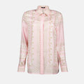 Pink Chain Print Silk Shirt