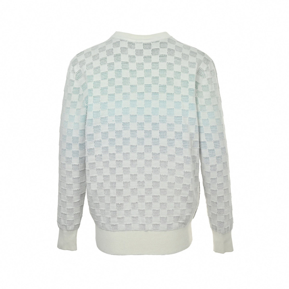 Damier Pattern Knit Sweater