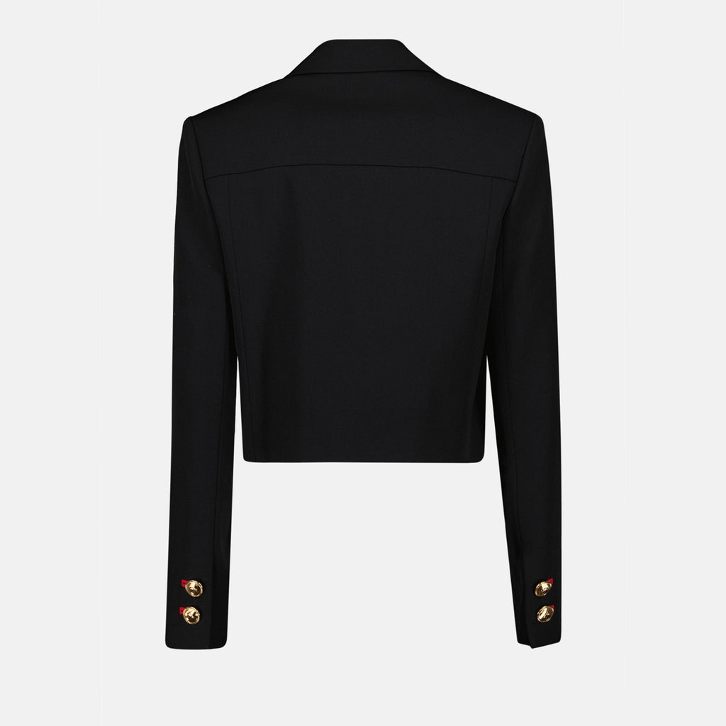 Cropped Medusa Button Tailored Jacket