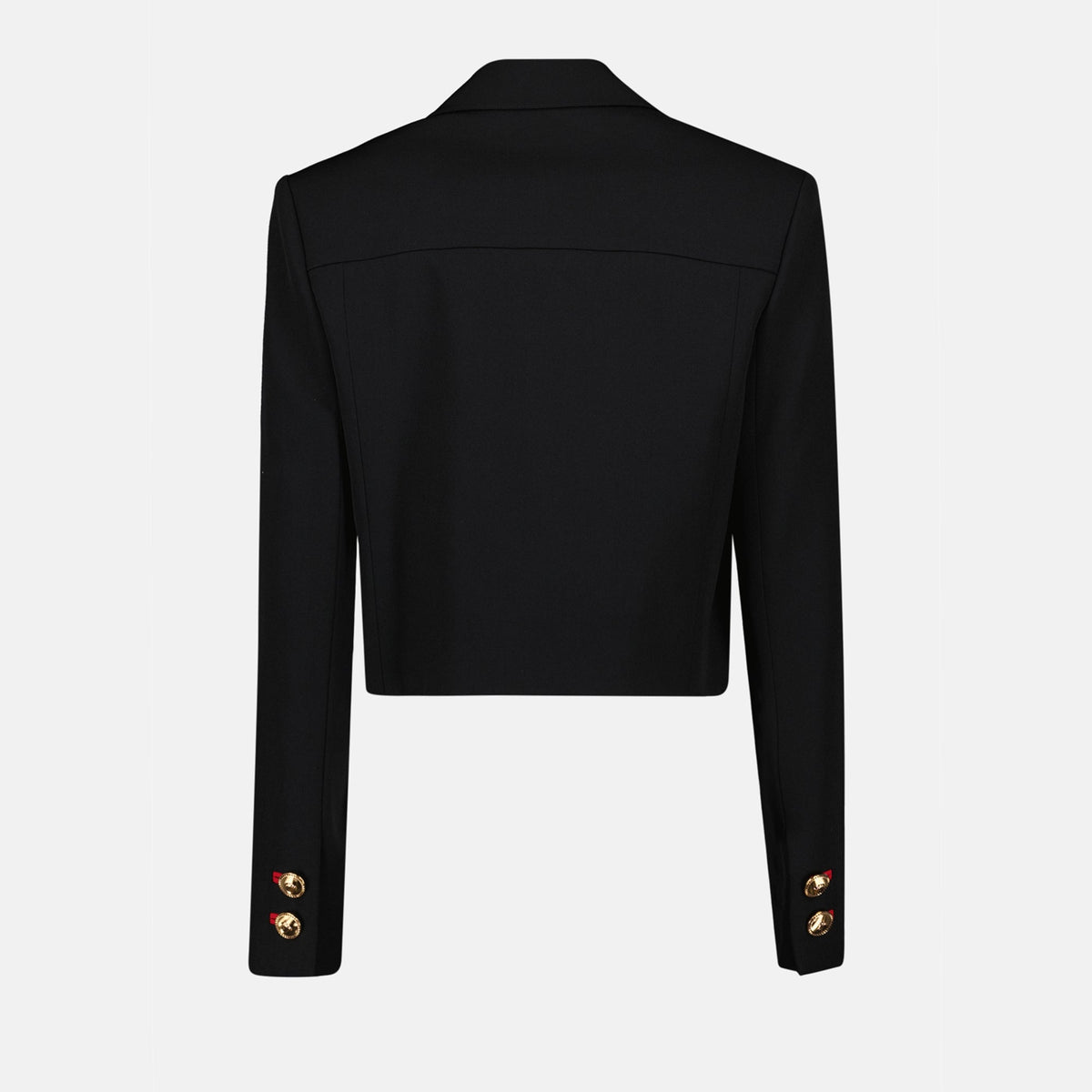 Cropped Medusa Button Tailored Jacket