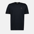 Leather Logo Cotton T-Shirt