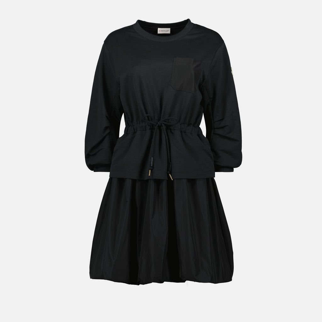 Drawstring Waist Peplum Mini Dress