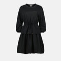 Drawstring Waist Peplum Mini Dress
