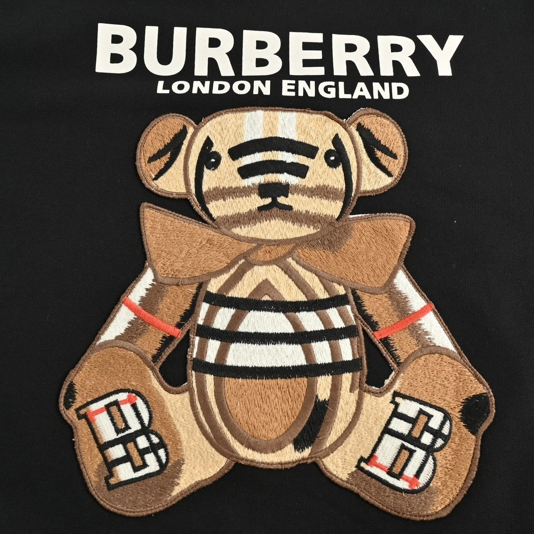 Thomas Bear Checked Applique Sweatshirt | Black