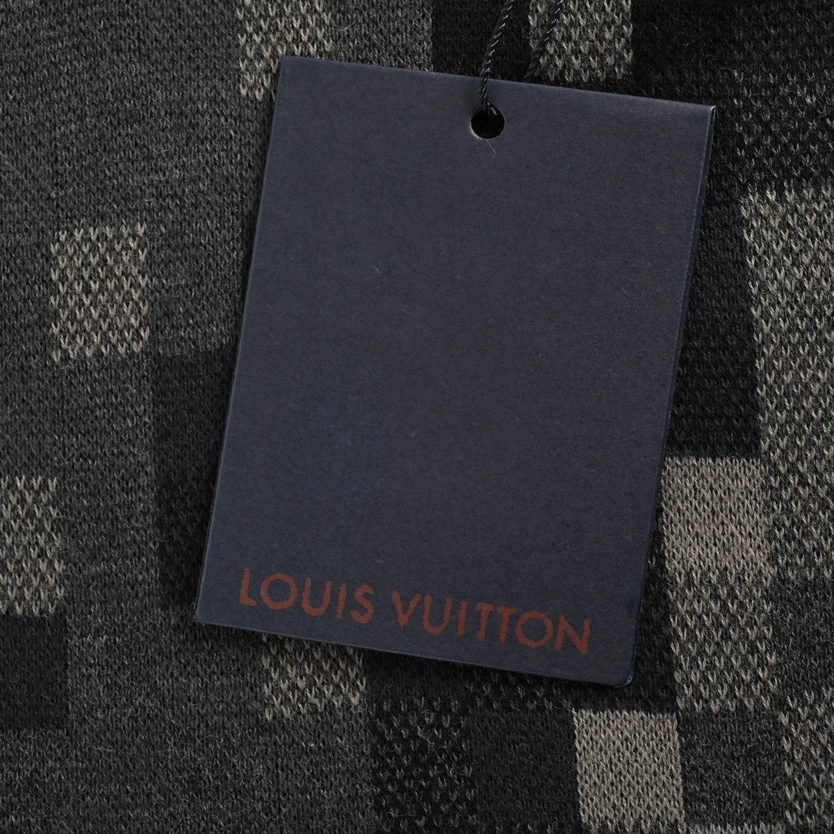 LV Pixelated Knit Crewneck Sweater – Black & Grey