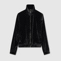 GG stretch velvet devoré zipped jacket