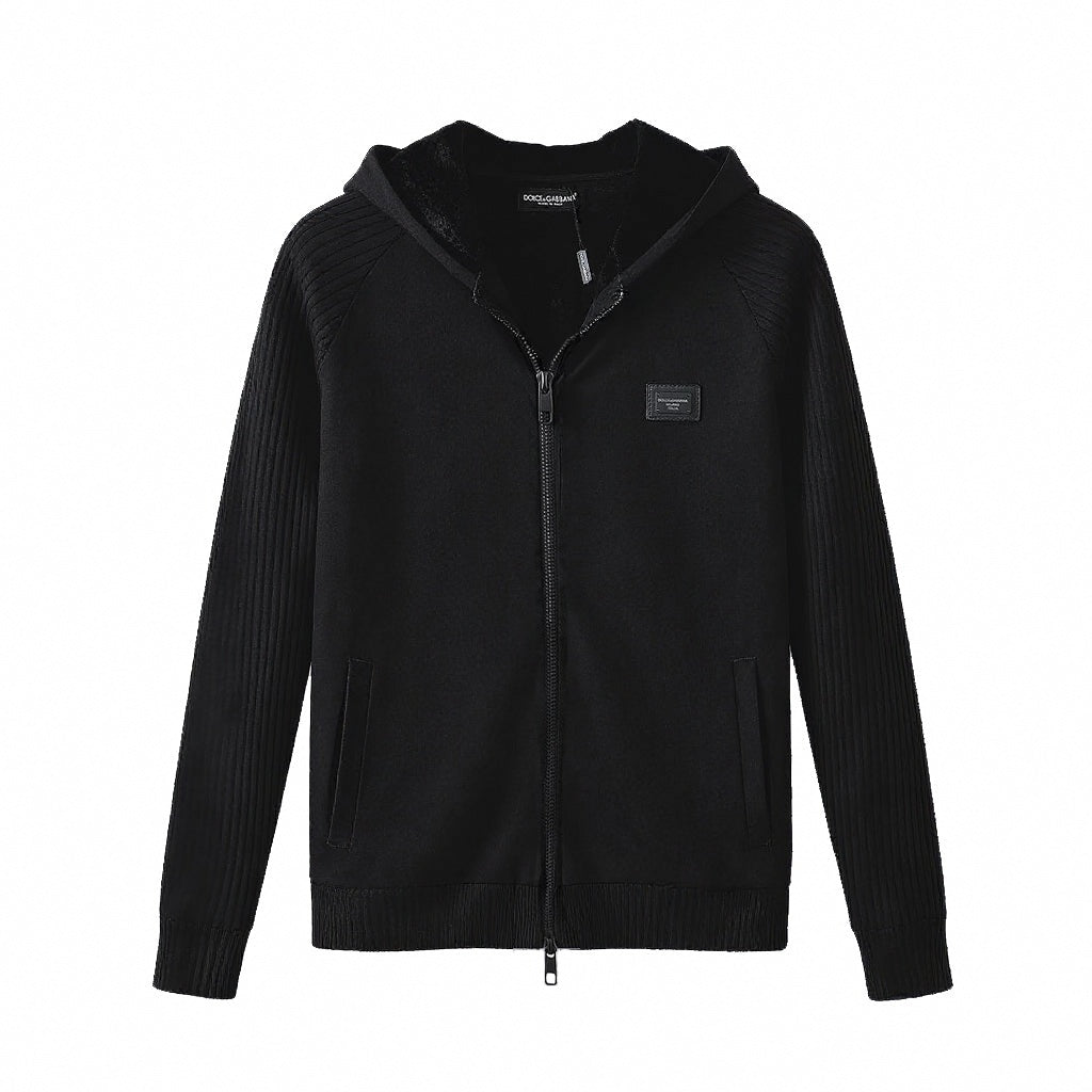 Faux-Fur Lined Hooded Zip Jacket
