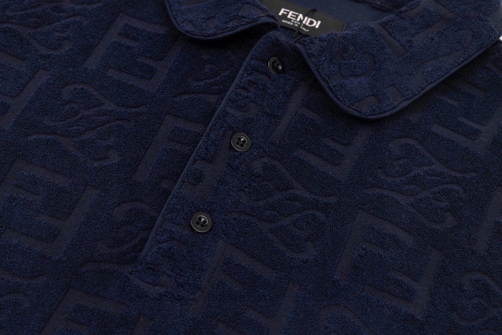 Textured Monogram Terry Polo Shirt