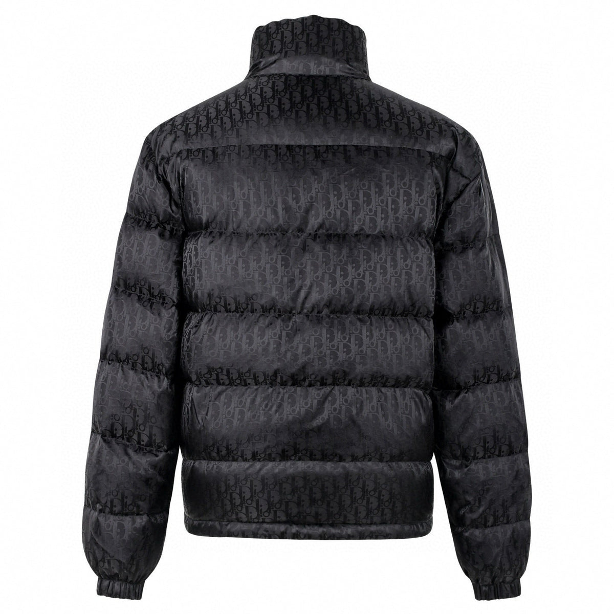 Oblique Quilted Down Jacket – Black
