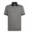 Lyocell-Cotton Micro-Print Polo Shirt