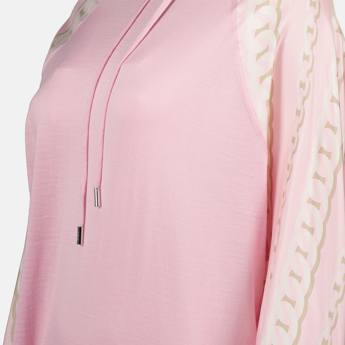 La Greca Trim Hooded Knit Sweater