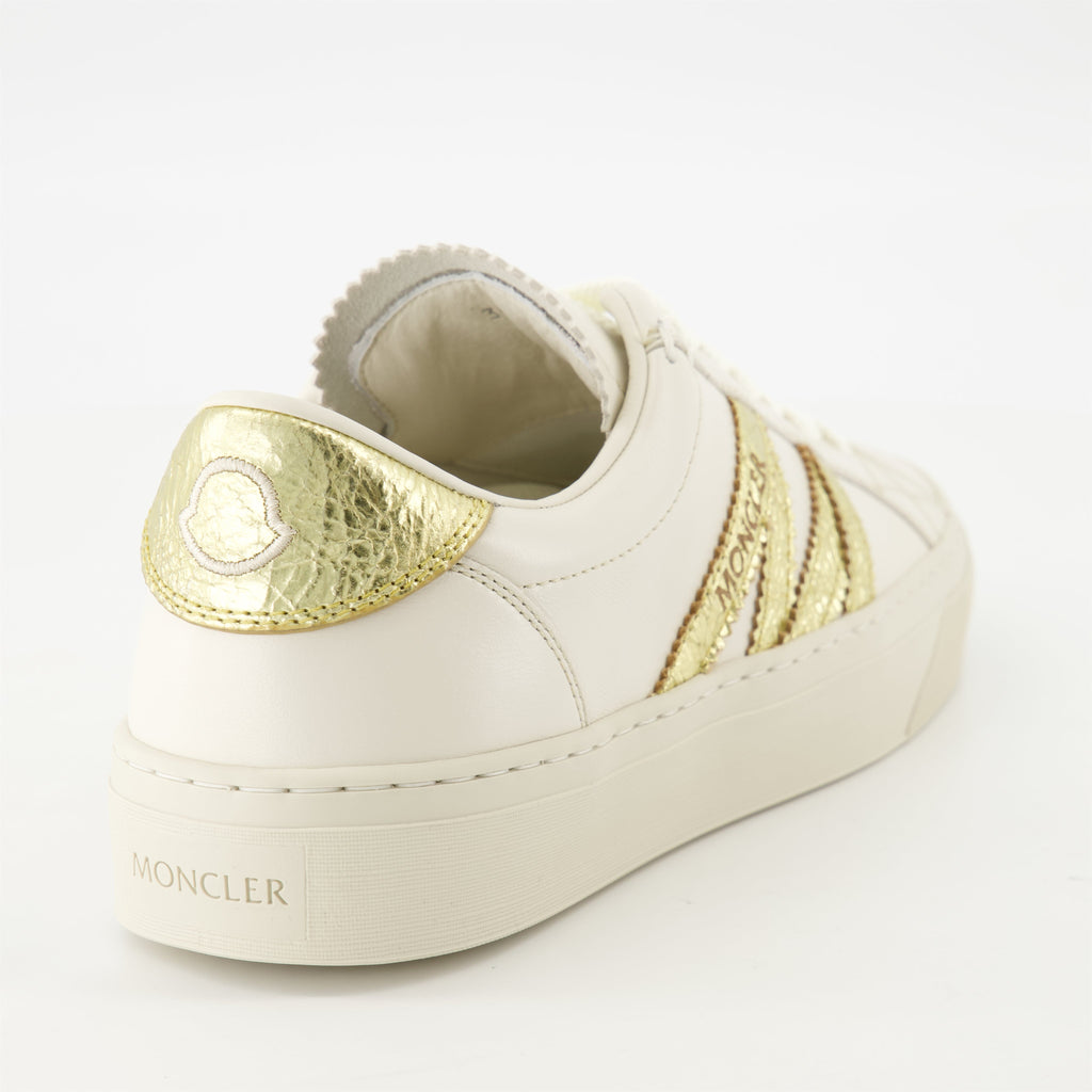 Low-Top Sneakers – White & Gold
