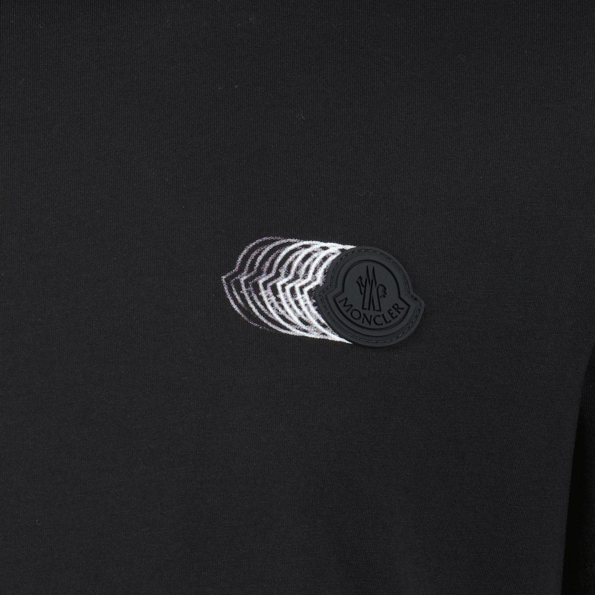Black Faded Logo Print T-Shirt