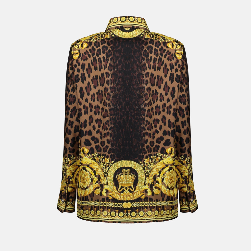 Baroque Silk Shirt-Leopard