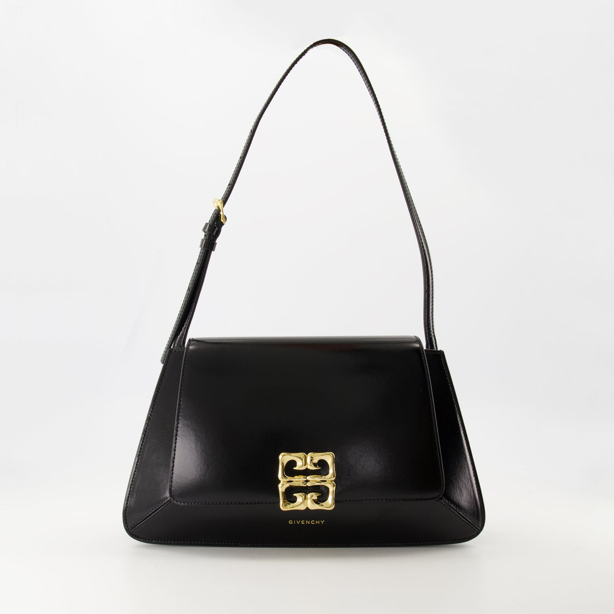 Black Leather 4G Logo Shoulder Bag